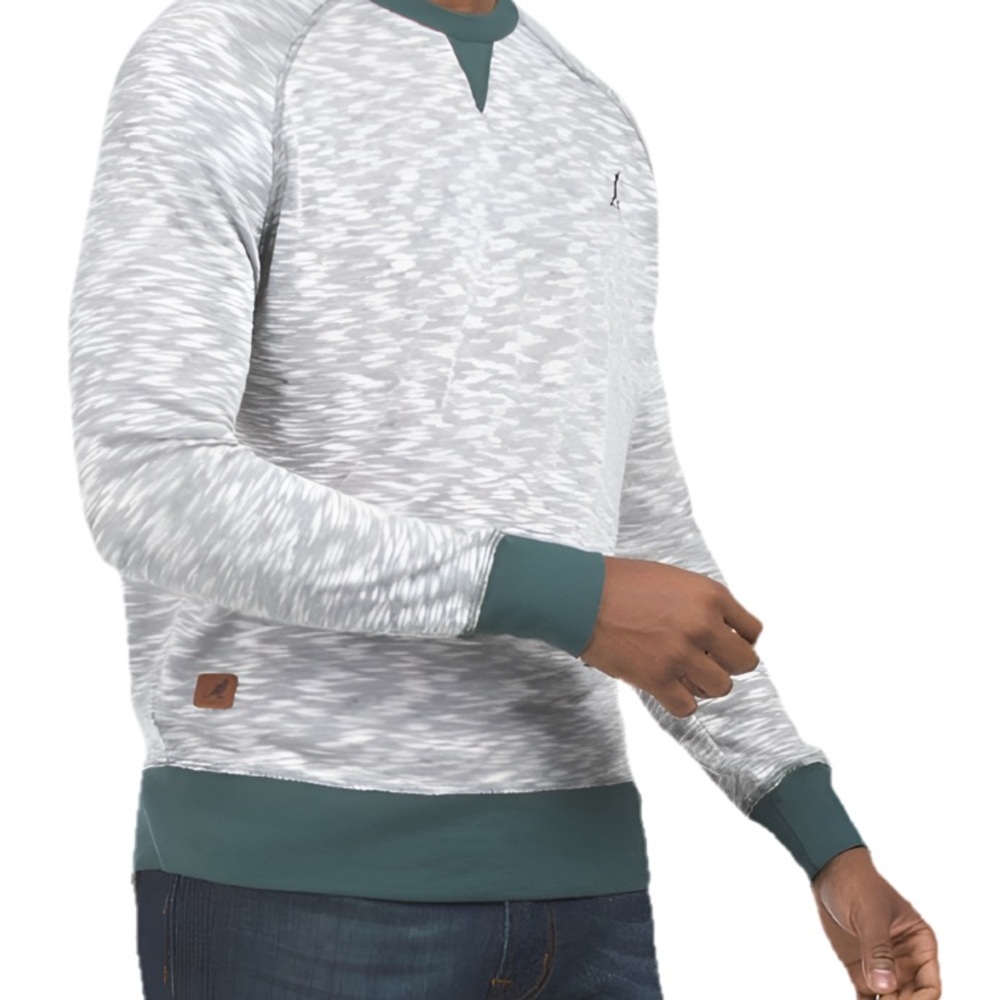 Kangol Men’s Crewneck Knit Two-tone Longsleeve Sweater Green XLarge NWT